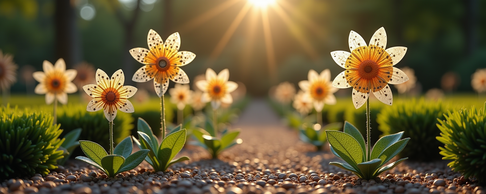 Techno Flowers Sunrise Garden